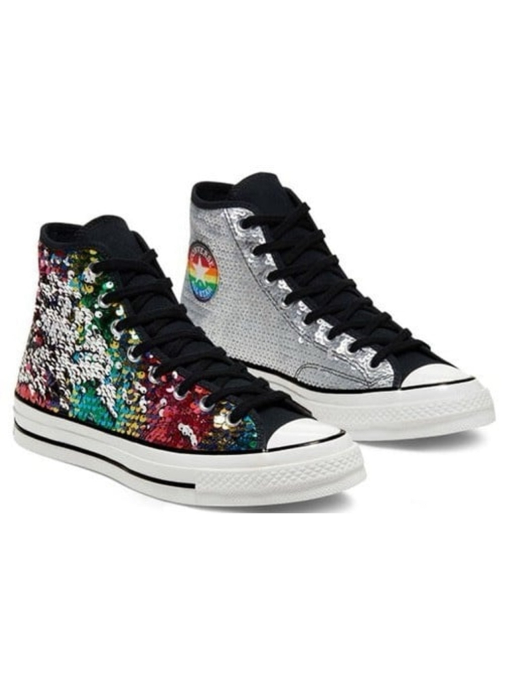 Like New Converse Chuck 70 High 'Pride - Sequined' | Multi-Color Sneakers